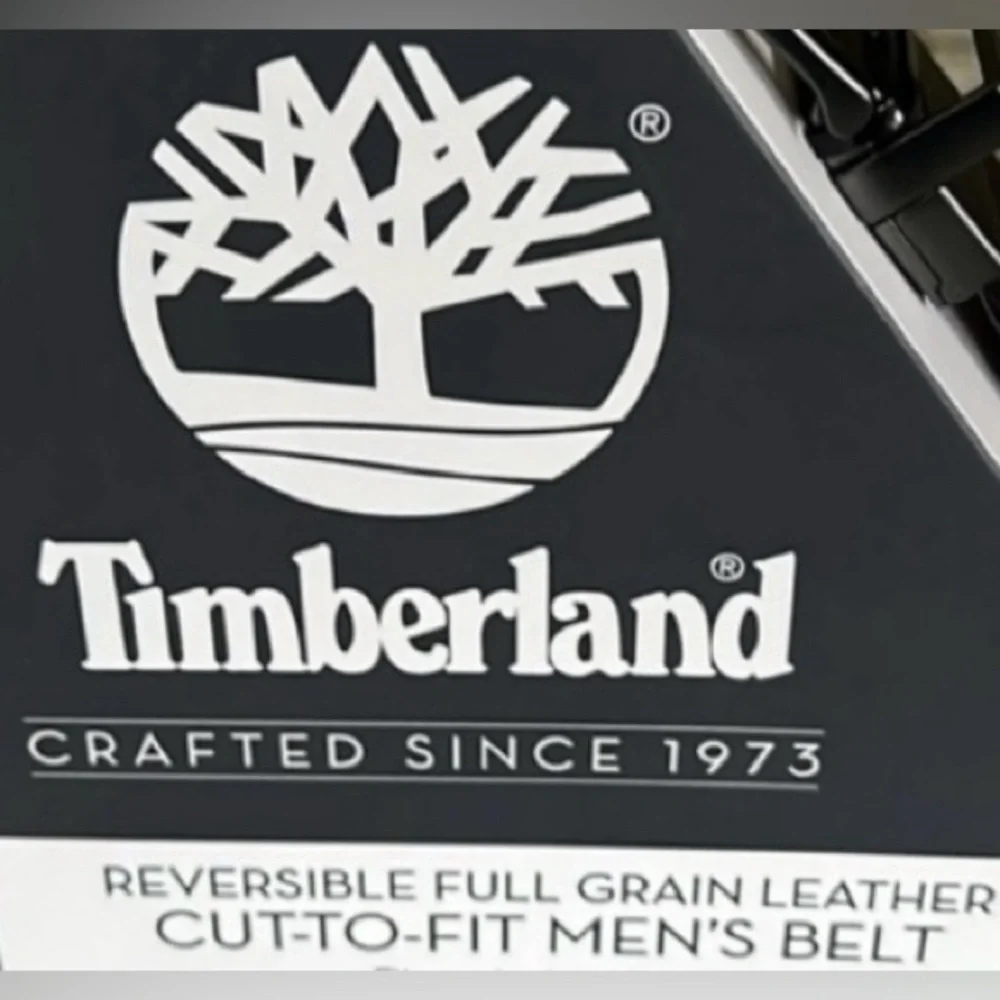 TIMBERLAND Belt, Full Grain Leather, Reversible Black, Brown, Sz 48​, 3X